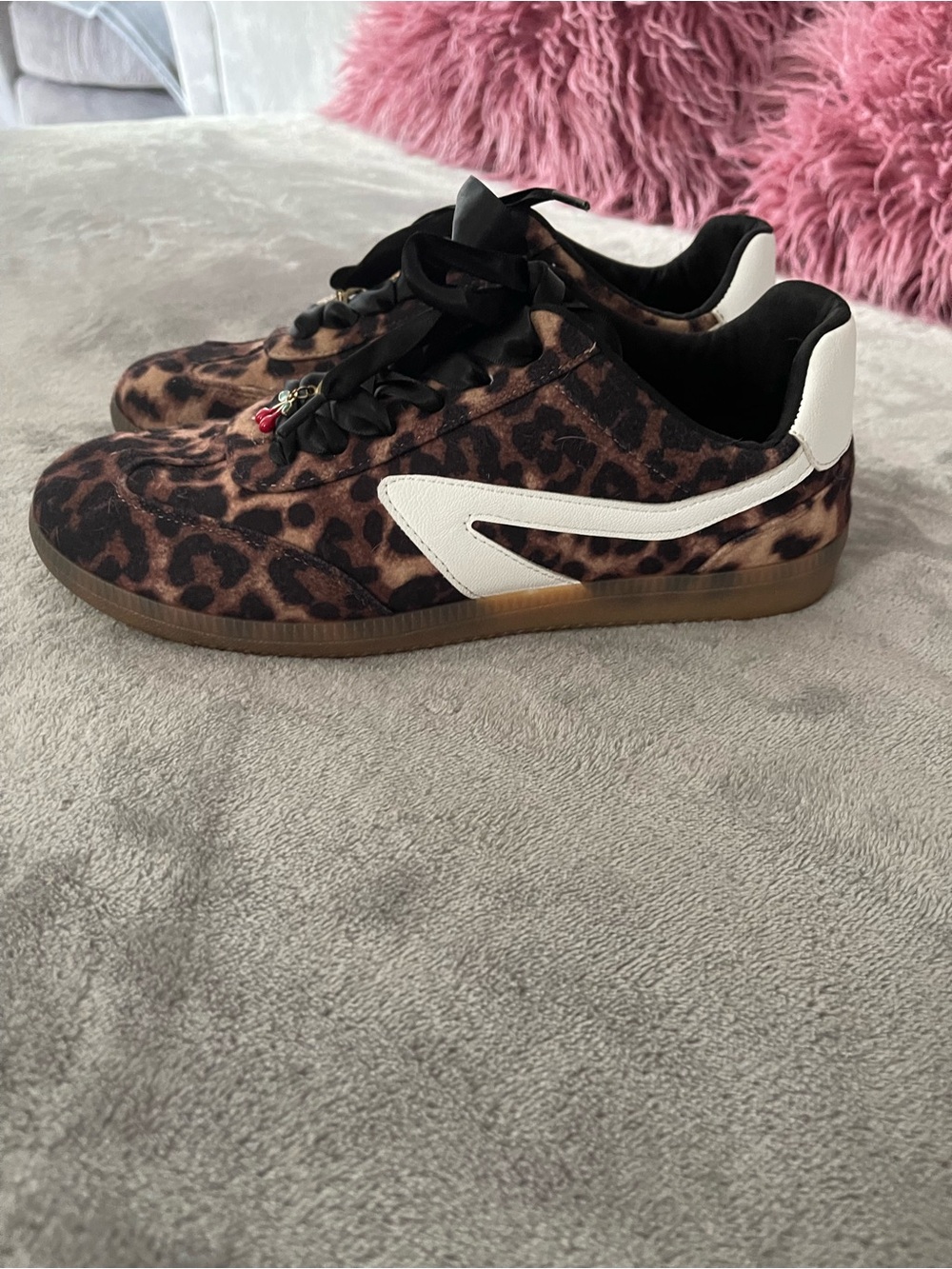 Leopard Print Sneakers with White Accent